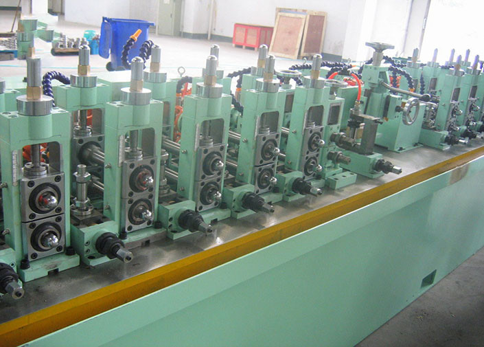 Straight Seam Welded Tube Mill Line 7 - 18 mm OD , Carbon Steel Pipe Mill Production Line