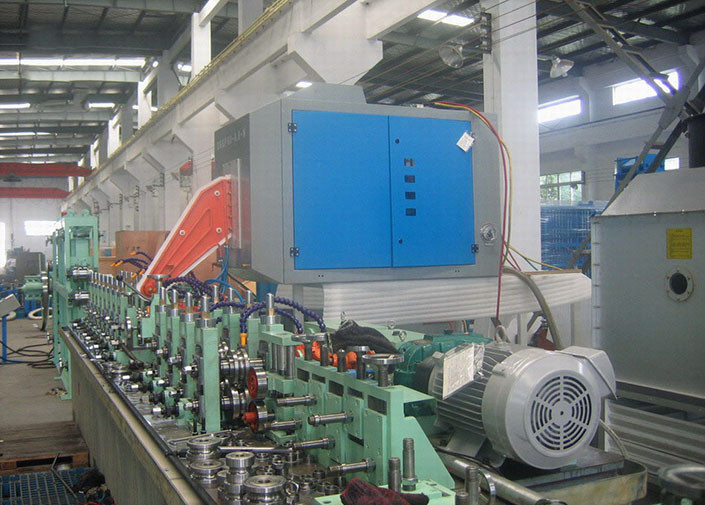 Straight Seam Welded Tube Mill Line 7 - 18 mm OD , Carbon Steel Pipe Mill Production Line