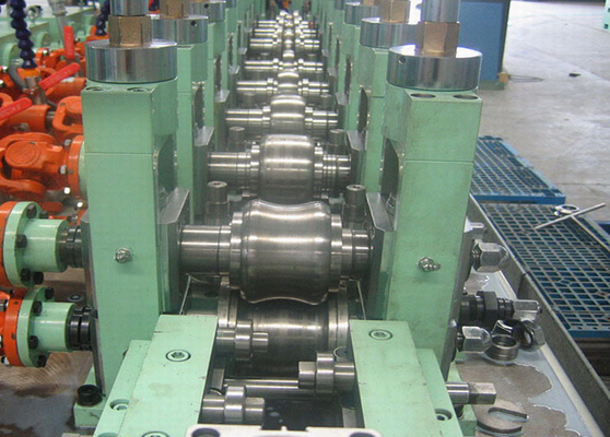 Straight Seam Welded Tube Mill Line 7 - 18 mm OD , Carbon Steel Pipe Mill Production Line